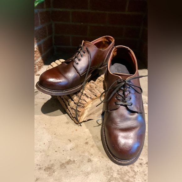 P W Minor Vtg Brown leather Oxfords size 11 1/2 Goodyear Welt Dress Shoes - Picture 2 of 16